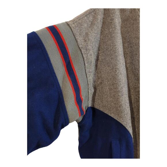 Vtg 90s Speedo Varsity Bomber Letterman Wool Jacket Stars Stripes USA America M - Picture 3 of 6